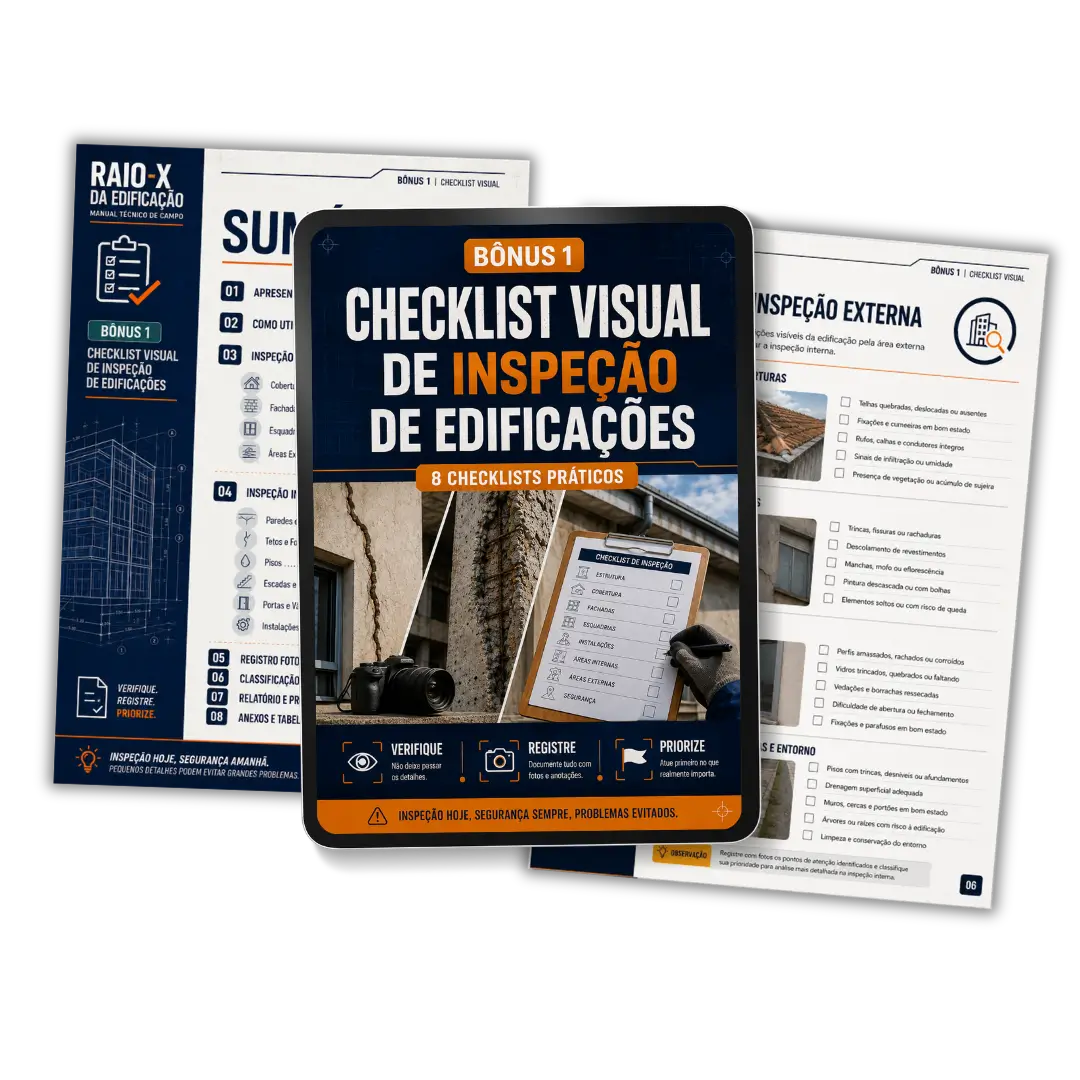 Mockup do bônus 1, Checklist Visual de Inspeção de Edificações