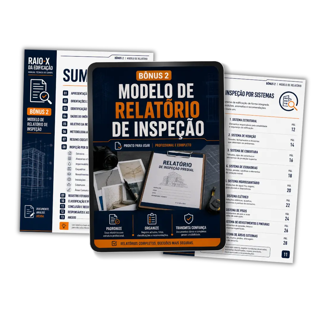 Mockup do bônus 2, Modelo de Relatório de Inspeção