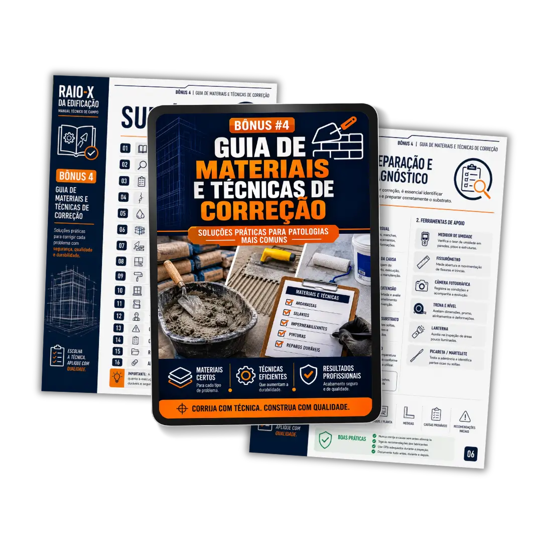 Mockup do bônus 4, Guia de Materiais e Técnicas de Correção