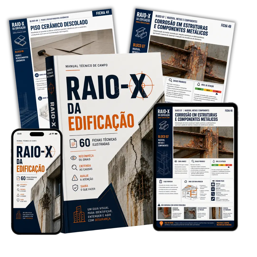 Mockup principal do RAIO-X Visual das Patologias na Construção